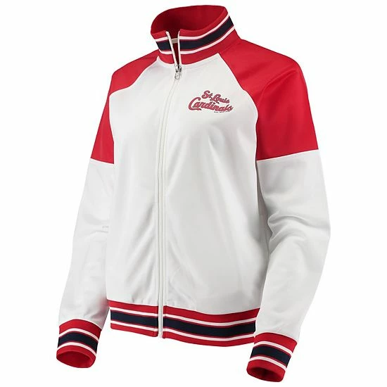 Women's G-III 4Her By Carl Banks White/Red St. Louis Cardinals First Hit Full-Zip Track Jacket 3 Women's G-III 4Her By Carl Banks White/Red St. Louis Cardinals First Hit Full-Zip Track Jacket - Image 3