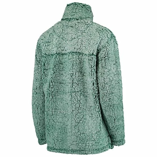 G-III Women's Green Green Bay Packers Sherpa Quarter-Zip Pullover Jacket 4 G-III Women's Green Green Bay Packers Sherpa Quarter-Zip Pullover Jacket - Image 4