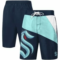 Men's G-III Sports By Carl Banks Navy Seattle Kraken Wind Wave Board Shorts