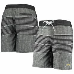 Men's G-III Sports By Carl Banks Black Los Angeles Chargers Horizon Swim Shorts