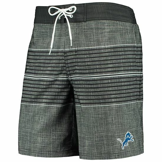 Men's G-III Sports By Carl Banks Black Detroit Lions Horizon Swim Shorts 3 Men's G-III Sports By Carl Banks Black Detroit Lions Horizon Swim Shorts - Image 3