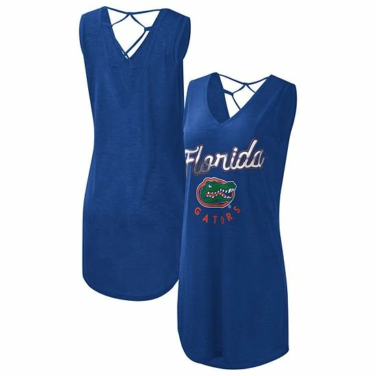 Women's G-III 4Her By Carl Banks Royal Florida Gators Game Time Burnout Cover-Up V-Neck Dress 1 Women's G-III 4Her By Carl Banks Royal Florida Gators Game Time Burnout Cover-Up V-Neck Dress