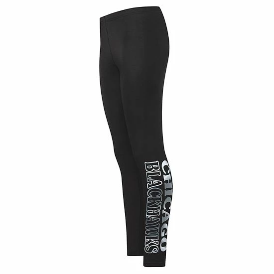 Women's G-III Sports By Carl Banks Black Chicago Blackhawks Stadium Leggings 1 Women's G-III Sports By Carl Banks Black Chicago Blackhawks Stadium Leggings