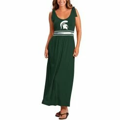 Women's G-III 4Her By Carl Banks Green Michigan State Spartans Game Over Scoop Neck Maxi Dress