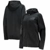 Women's G-III Sports By Carl Banks Black Carolina Panthers Replay Raglan Full-Zip Fleece Jacket