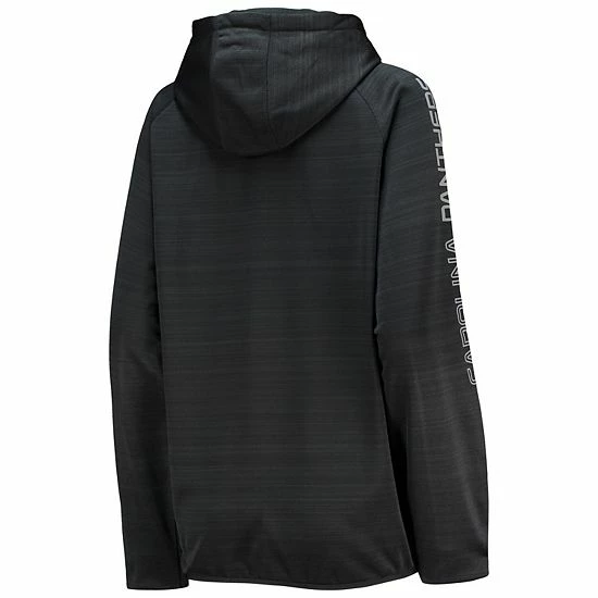 Women's G-III Sports By Carl Banks Black Carolina Panthers Replay Raglan Full-Zip Fleece Jacket 3 Women's G-III Sports By Carl Banks Black Carolina Panthers Replay Raglan Full-Zip Fleece Jacket - Image 3