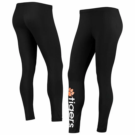 Women's G-III 4Her By Carl Banks Black Clemson Tigers Post Season Leggings 2 Women's G-III 4Her By Carl Banks Black Clemson Tigers Post Season Leggings - Image 2