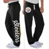 Women's G-III 4Her By Carl Banks Black Pittsburgh Steelers Scrimmage Fleece Pants