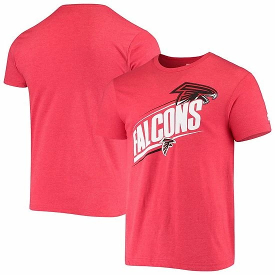 Men's G-III Sports By Carl Banks Heathered Red Atlanta Falcons Prime Time T-Shirt 1 Men's G-III Sports By Carl Banks Heathered Red Atlanta Falcons Prime Time T-Shirt