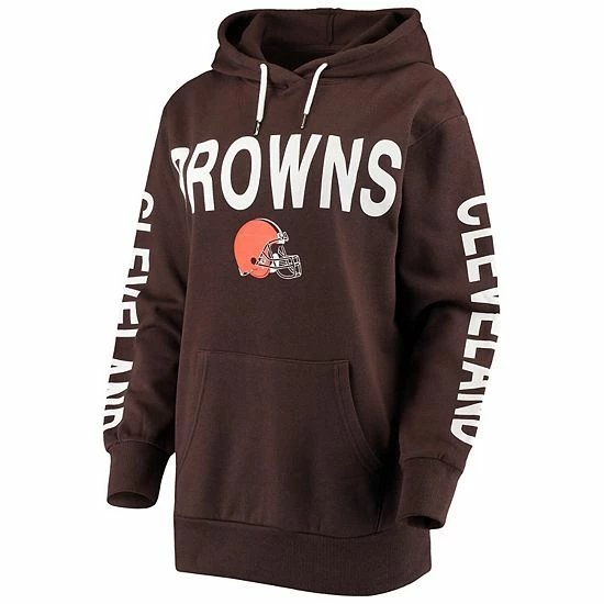Women's G-III 4Her By Carl Banks Brown Cleveland Browns Extra Point Pullover Hoodie 3 Women's G-III 4Her By Carl Banks Brown Cleveland Browns Extra Point Pullover Hoodie - Image 3
