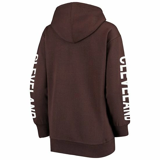 Women's G-III 4Her By Carl Banks Brown Cleveland Browns Extra Point Pullover Hoodie 4 Women's G-III 4Her By Carl Banks Brown Cleveland Browns Extra Point Pullover Hoodie - Image 4
