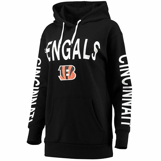 Women's G-III 4Her By Carl Banks Black Cincinnati Bengals Extra Point Pullover Hoodie 3 Women's G-III 4Her By Carl Banks Black Cincinnati Bengals Extra Point Pullover Hoodie - Image 3