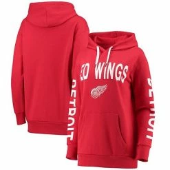 Women's G-III 4Her By Carl Banks Red Detroit Red Wings Extra Inning Pullover Hoodie