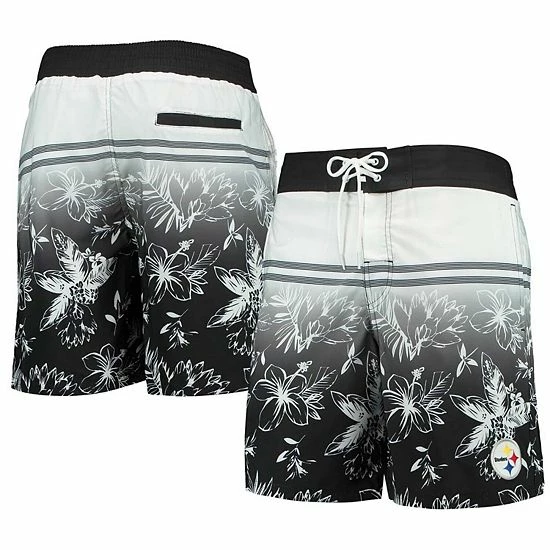 Men's G-III Sports By Carl Banks Black Pittsburgh Steelers Island Volley Swim Shorts 2 Men's G-III Sports By Carl Banks Black Pittsburgh Steelers Island Volley Swim Shorts - Image 2