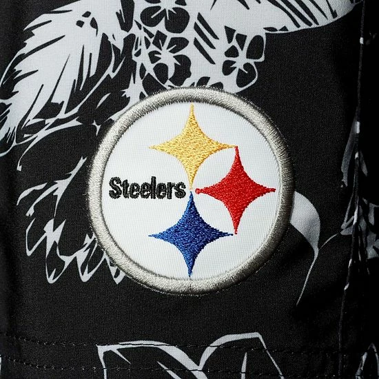 Men's G-III Sports By Carl Banks Black Pittsburgh Steelers Island Volley Swim Shorts 4 Men's G-III Sports By Carl Banks Black Pittsburgh Steelers Island Volley Swim Shorts - Image 4