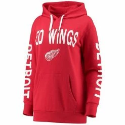 Women's G-III 4Her By Carl Banks Red Detroit Red Wings Extra Inning Pullover Hoodie -G-III Sales Store unnamed file 72