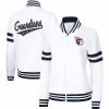 Women's G-III 4Her By Carl Banks White Cleveland Guardians Pre-Game Full-Zip Track Jacket