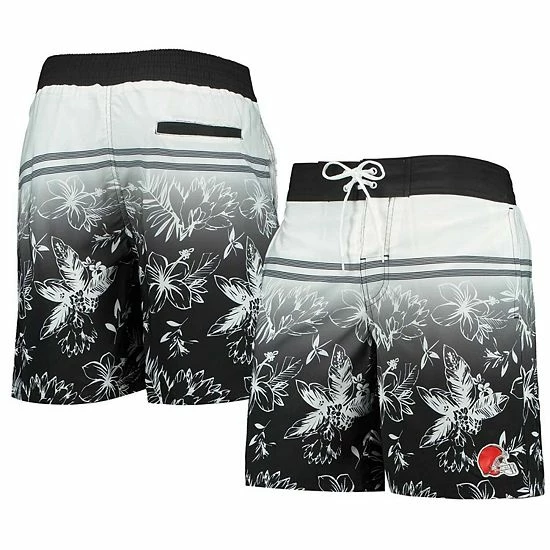 Men's G-III Sports By Carl Banks Black Cleveland Browns Island Volley Swim Shorts 1 Men's G-III Sports By Carl Banks Black Cleveland Browns Island Volley Swim Shorts