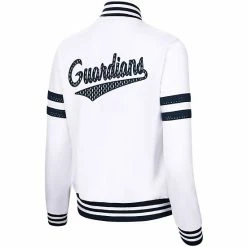 Women's G-III 4Her By Carl Banks White Cleveland Guardians Pre-Game Full-Zip Track Jacket -G-III Sales Store unnamed file 78