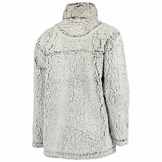 G-III Women's Gray Minnesota Vikings Sherpa Quarter-Zip Pullover Jacket 4 G-III Women's Gray Minnesota Vikings Sherpa Quarter-Zip Pullover Jacket - Image 4