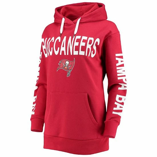 Women's G-III 4Her By Carl Banks Red Tampa Bay Buccaneers Extra Point Pullover Hoodie 3 Women's G-III 4Her By Carl Banks Red Tampa Bay Buccaneers Extra Point Pullover Hoodie - Image 3