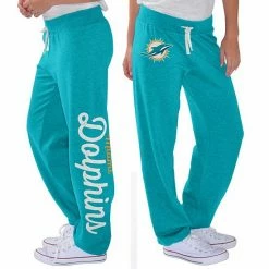 Women's G-III 4Her By Carl Banks Aqua Miami Dolphins Scrimmage Fleece Pants