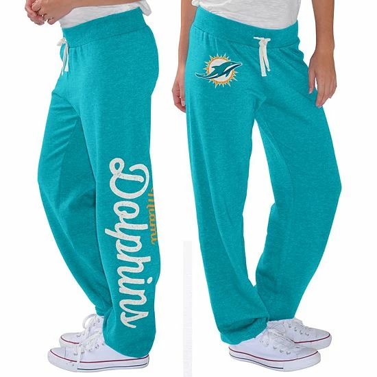 Women's G-III 4Her By Carl Banks Aqua Miami Dolphins Scrimmage Fleece Pants 1 Women's G-III 4Her By Carl Banks Aqua Miami Dolphins Scrimmage Fleece Pants
