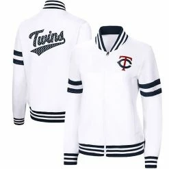 Women's G-III 4Her By Carl Banks White Minnesota Twins Pre-Game Full-Zip Track Jacket