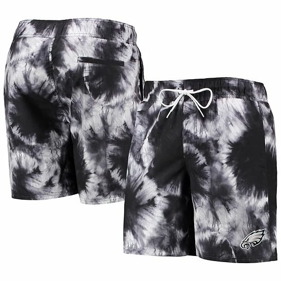 Men's G-III Sports By Carl Banks Black Philadelphia Eagles Splash Volley Swim Shorts 2 Men's G-III Sports By Carl Banks Black Philadelphia Eagles Splash Volley Swim Shorts - Image 2