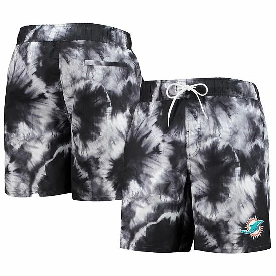 Men's G-III Sports By Carl Banks Black Miami Dolphins Splash Volley Swim Shorts 2 Men's G-III Sports By Carl Banks Black Miami Dolphins Splash Volley Swim Shorts - Image 2