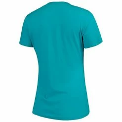 Women's G-III 4Her By Carl Banks Aqua Miami Dolphins Post Season V-Neck T-Shirt -G-III Sales Store unnamed file 97